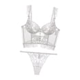 thumbnail image 1 of Conjunto de lencería para mujer, ropa interior de 2 piezas, conjunto de y de encaje suave para de , lencería francesa , , s Blanco BLESIY Ropa interior de mujer, 1 of 8