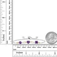thumbnail image 3 of Gem Stone King 925 Silver and 10K Yellow Gold Purple Amethyst and Lab Grown Diamond Tennis Bracelet for Women By Keren Hanan (1.93 cttw, Adjustable up To 9 inch), 3 of 4