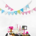 thumbnail image 4 of Juego de 3 decoraciones para fiestas, banderín con bandera triangular de papel colgante para graduación, carnaval, cumpleaños, decoraciones para fiestas de despedida de soltera y bebés, 4 of 6