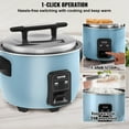 thumbnail image 6 of VEVOR Commercial Rice Cooker,50-Cup Rice Cooker,10.57 Qt / 10 Liter Large Rice Cooker and Warmer with Nonstick Inner Pot, Fast Cooking and 24-Hour Keep Warm, with Rice Cup and Paddle,for Restaurant, 6 of 9