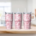 thumbnail image 2 of Flamingo Tumbler with Handle 20OZ Stainless Steel Insulated Coffee Mug Travel Cup Leak Proof Double Wall Vacuum Design Ideal Gifts for Women Girls on Birthday Christmas Summer Daily Use, 2 of 6