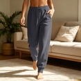 thumbnail image 2 of Resicozy Petite Sweatpants Women Trendy Elastic Waist Bottom Lounge Pant Lightweight Baggy Joggers with Pocket Dark Gray XL, 2 of 7