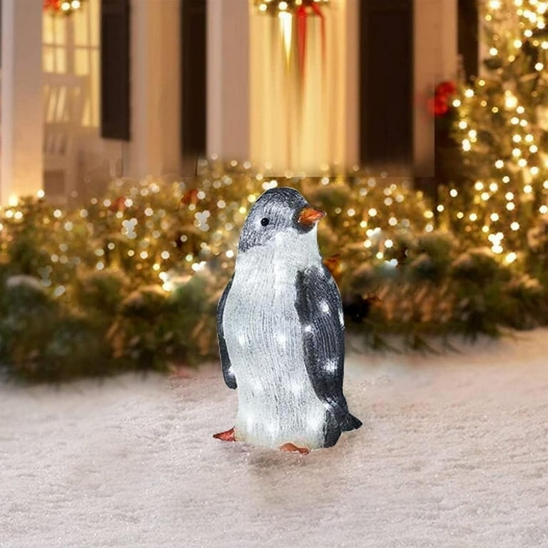 Penguin Christmas Decorations, Indoor Outdoor Christmas Decorations, 30  Inch Pop Up Lighted Penguin,Collapsible Christmas Decorations Outdoor Yard  Holiday Decor 