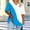 Blue, variant on 1 Pcs Women Plus Size Tops Tie Dye V Neck Shirt Floral Camo Summer Short Sleeve Tunic Oversized Ladies Blouse