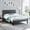 Dark Gray, variant on Katkuca Twin Upholstered Platform Bed Frame with Adjustable Headboard, Strong Wood Slats Support, Mattress Foundation, No Box Spring Needed, Easy Assembly, Light Gray