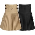 thumbnail image 4 of Mens Skirt Vintage Kilt Scotland Gothic Punk Solid Kendo Pocket Skirts Scottish, 4 of 4