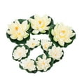 thumbnail image 2 of 6 piezas de plantas de estanque artificial lirios de loto (blanco), 2 of 7
