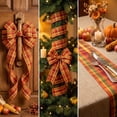 thumbnail image 6 of Fall Plaid Wired Edge Ribbon 2.46 Inch Wide, Thanksgiving Harvest Checkered Ribbon Roll for Gift Wrapping Wreath DIY Craft Halloween Fall Home Party Decoration, 6 of 6