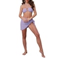 thumbnail image 2 of INSPIRAR CHIC Conjuntos de Bikini de Cuerda Circular para Mujeres de 3 Piezas con Parte Inferior Triangular y Cubierta Lateral Trajes de Baño Talla X-Large Color Púrpura Claro, 2 of 5