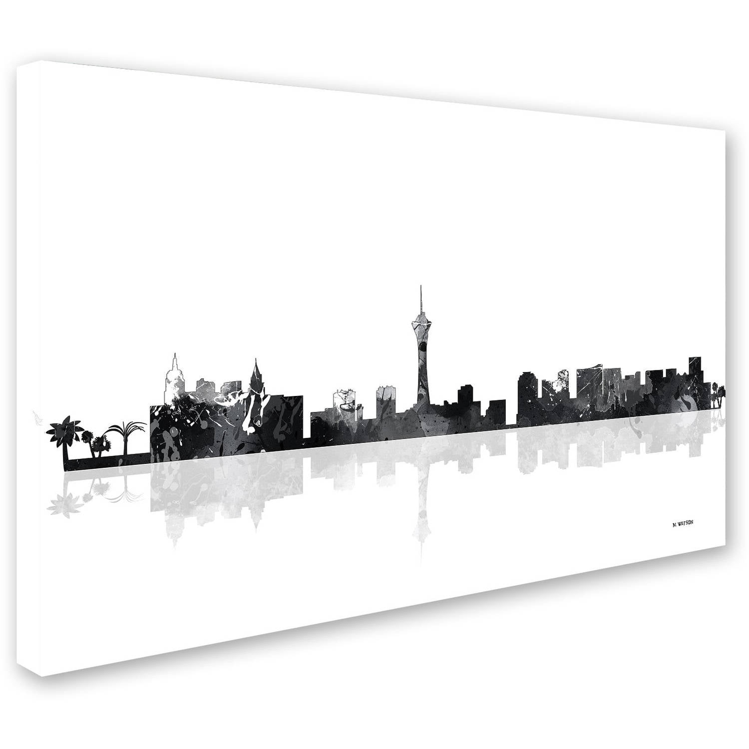 Trademark Fine Art "Las Vegas Nevada Skyline BG-1" Canvas Art by Marlene Watson
