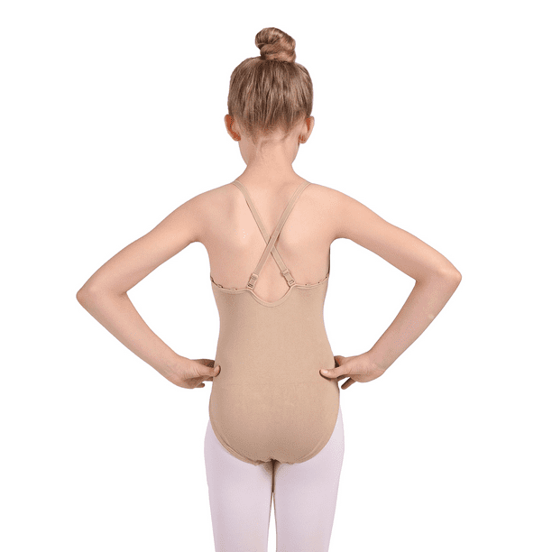 Women and Girls Nude Seamless Camisole Undergarment Leotard Dress with  Transition Straps 