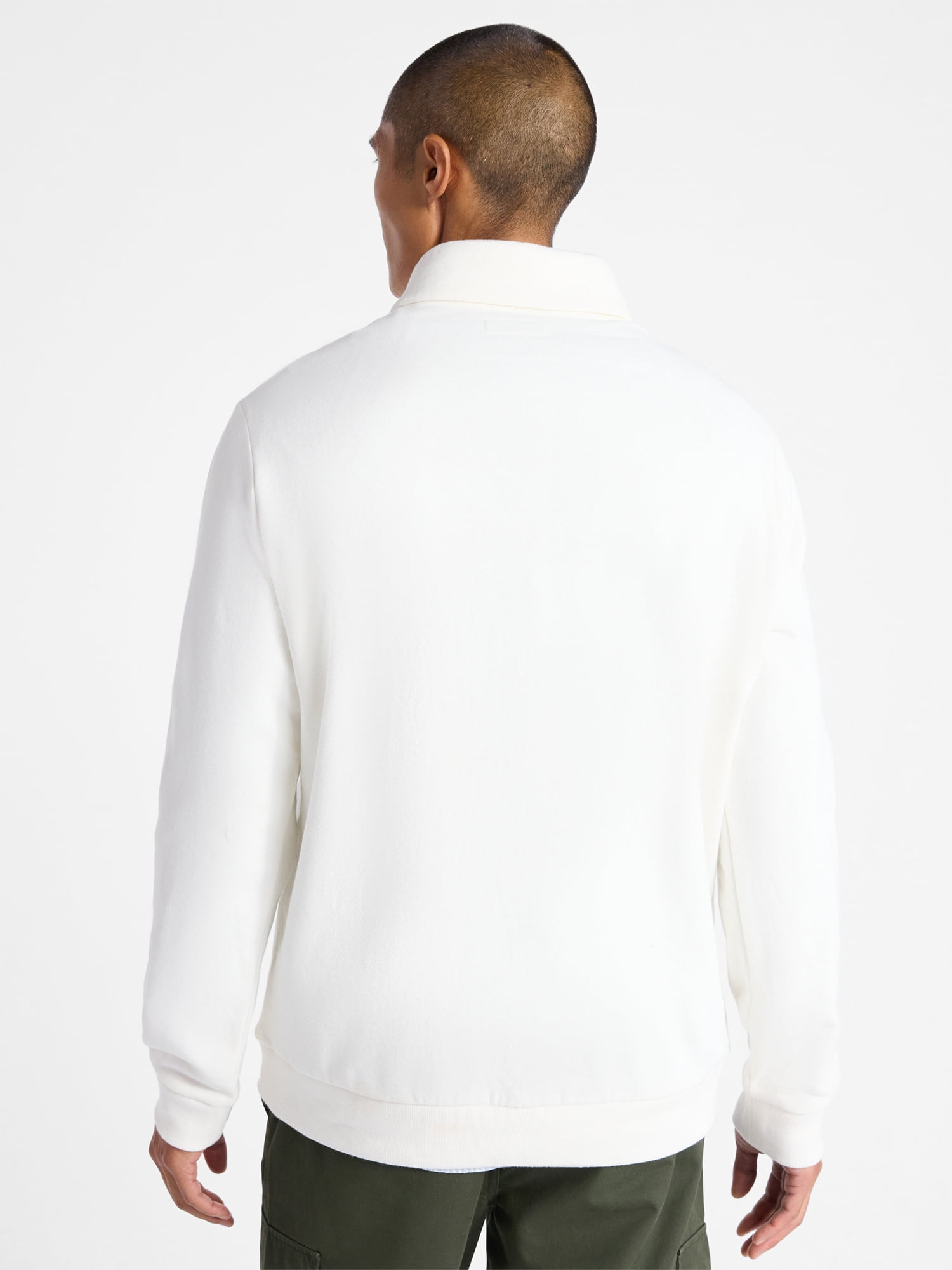 Free Assembly Men's Shawl Collar Fleece Sweatshirt, Sizes S-3XL