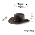 thumbnail image 4 of LILIYA Cowboy Hat,Cowgirl Hat,Western Cowboy Hats for Women/Mens/Straw Casual with Shapeable Wide Brim Cowboy Hat Jazz Cap Unisex Headwear, 4 of 7