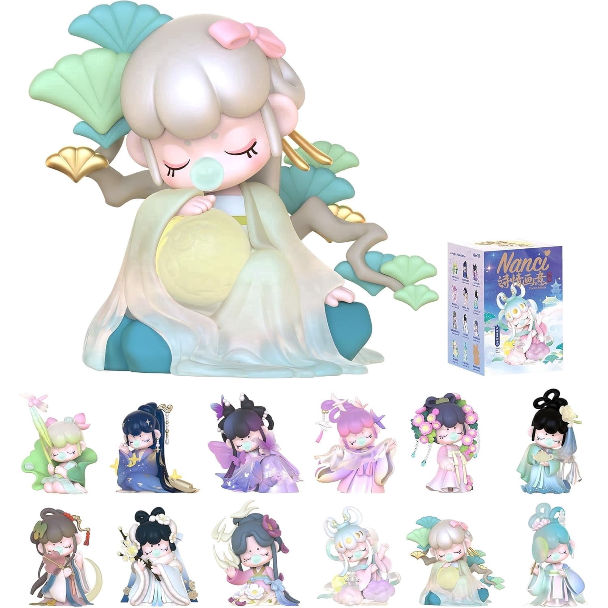 ROBOTIME Nanci Poetic Beauty Blind Box Toys,Collectible Dolls Surprise Toys,Anime Figure Mystery Blind Box,Xmas Gifts for Boys Grils(1 PC)