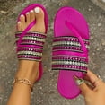 thumbnail image 4 of Viluyesy Womens Flip Flops, Soft Sole Open Toe Retro Style Summer Casual Slide Sandals Hot Pink, 4 of 8