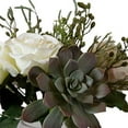 thumbnail image 4 of Uttermost Belmonte Polyester Glass Plastic Floral Bouquet & Vase in Green/White, 4 of 5