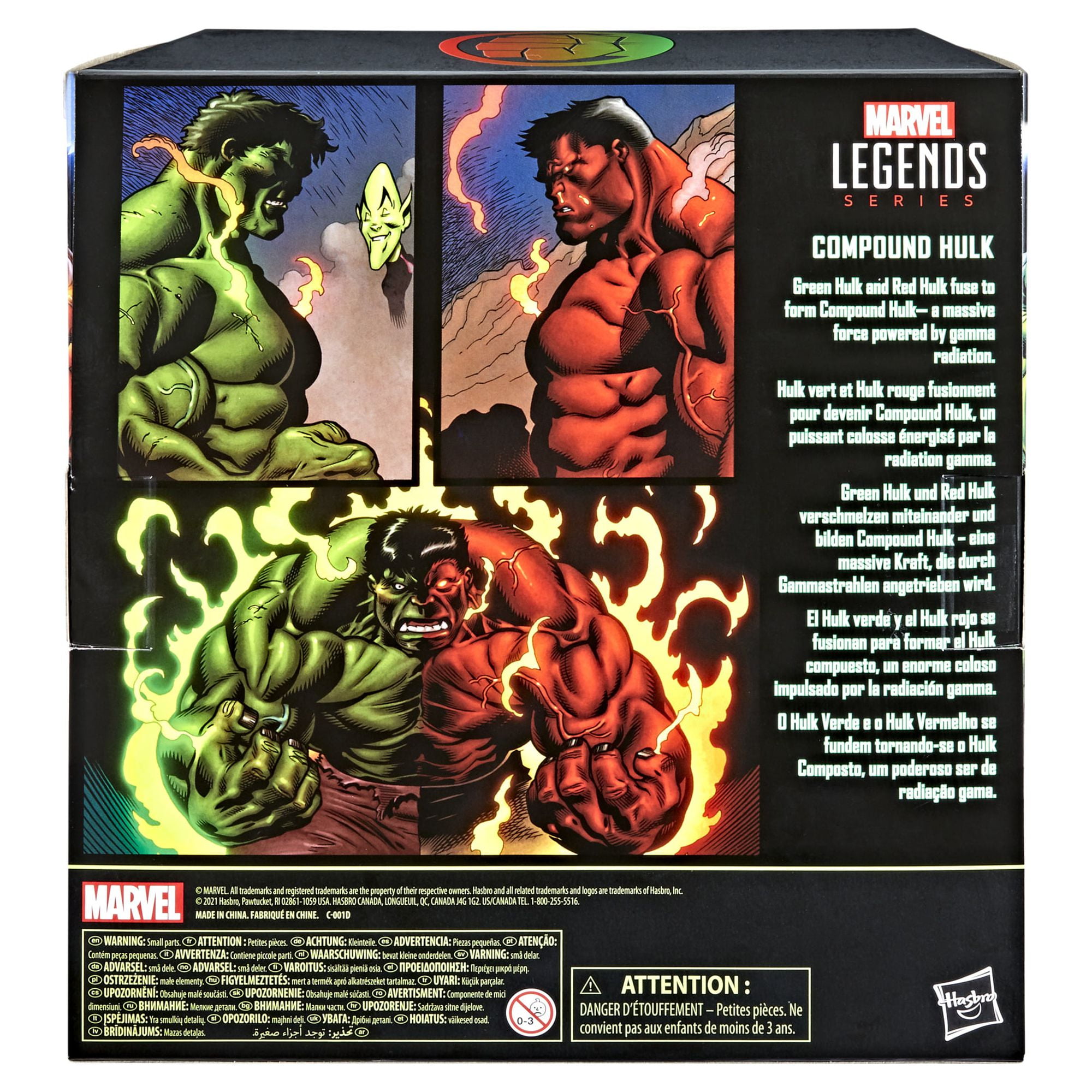 Marvel Legends Series Compound Hulk Kids Toy Action Figure Set for Boys and Girls 2 Pieces