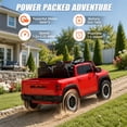 thumbnail image 6 of RAM 24V Kids Ride on Truck Cars, Ride on Toys with Remote Control, Electric Car for Kids 2 Seater, Powered Toddler Car with Bluetooth MP3 4 Wheels Suspension for Boys Girls, Red, 6 of 8