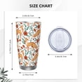 thumbnail image 4 of KLL Foxes and Floral Harmony Print 40oz Stainless Steel Insulated Car Cup with Spillproof Lid - Keep Your Drink Hot or Cold on the Go-Without Straw, 4 of 8