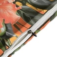 thumbnail image 4 of 3 Pcs Soft Bedding Set, Includes 1 Duvet Cover with Zipper And 2 Pillow,Shams Hawaiian Hibiscus Garden Orange Flowers Queen(90"×90"), 4 of 8