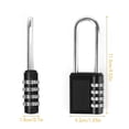 thumbnail image 1 of Jinsinto 3pcs Resettable Combination Lock 4 Digit Long Shackle Combination Padlock, 1 of 5
