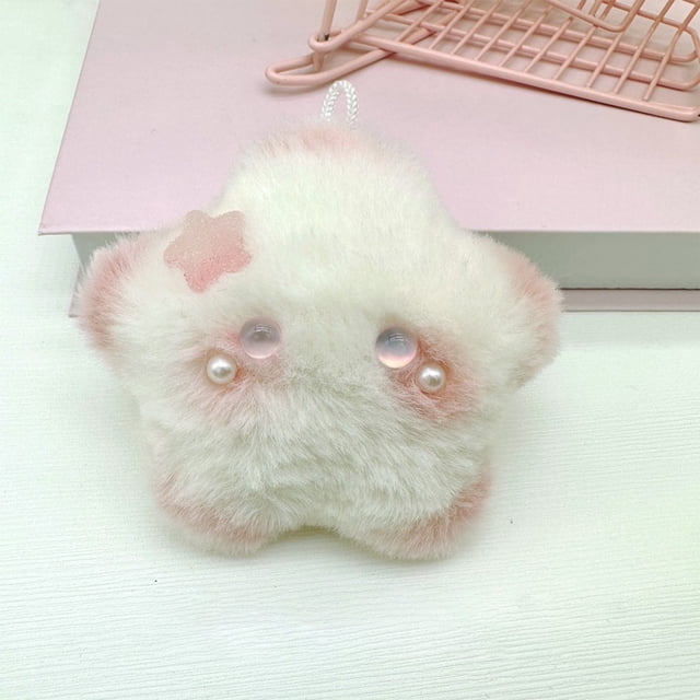 Puntoco Lindo llavero portátil siamés con chirrido, colgante de peluche, accesorio para niños y niñas, regalos