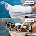 thumbnail image 7 of COEQINE Cow Print Leg Cast Covers 2 Pcs Outdoor Protection Leg Cover Leg Cast Sock Cover Leg Cast Cover for Showering After Surgery Soft Leg Plaster Sleeve for Women Men Seniors Large, 7 of 7