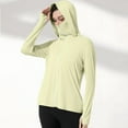 thumbnail image 2 of Akafmk Sun Protection Jackets for Women,Hiking Athletic Jacket,Ladies Solid Color Long Sleeve Hooded Thumb Buckle Sun Protection Clothing Breathable Lightweight Outdoor Yoga Gym Jacket, 2 of 5