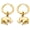 Gold-Tone, variant on Dangle Elephant Hoop Earrings for Women 12mm Non-Plated Silver Tone Stainless Steel by Ginger Lyne