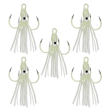 YIGSECU Squid Baits with Hook Fishing Tackle Accessories Trolling Lures Artificial Baits