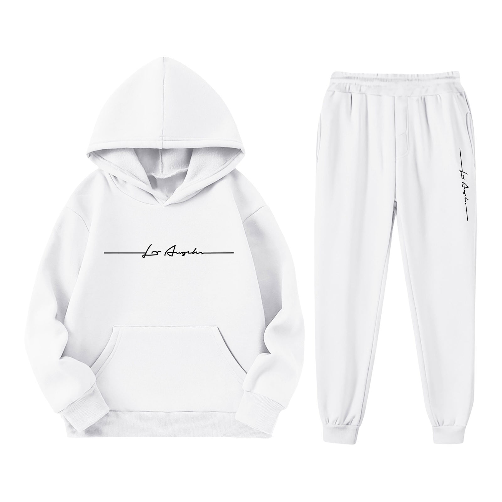 AWZXDE Grey Kids Pullover Hoodie Solid Color Letter Print Grey