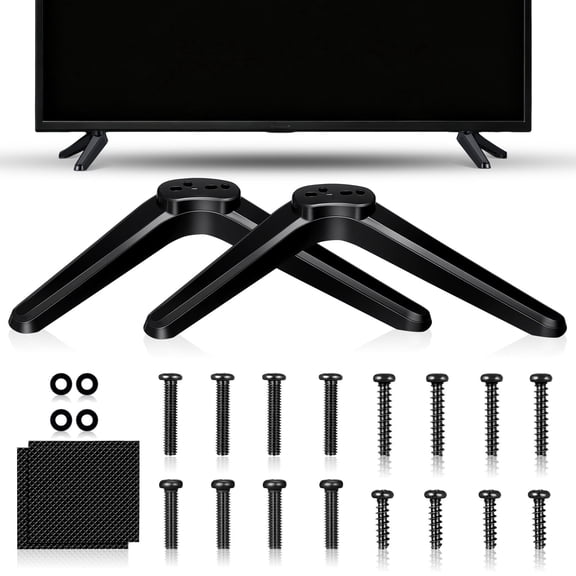 UPGRATOR Replacement Tabletop TV Legs Stable Pedestal Stand for Most TVs