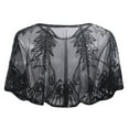 thumbnail image 3 of GDREDA Robe Cape Élégante en Maille avec Détails à Sequins - Robe de Soirée Polyvalente pour Femmes, Noir, Taille Unique, 3 of 3
