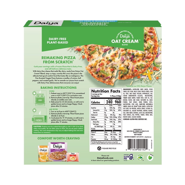 Daiya Fire-Roasted Vegetable Pizza 17.4 oz Frozen - Walmart.com