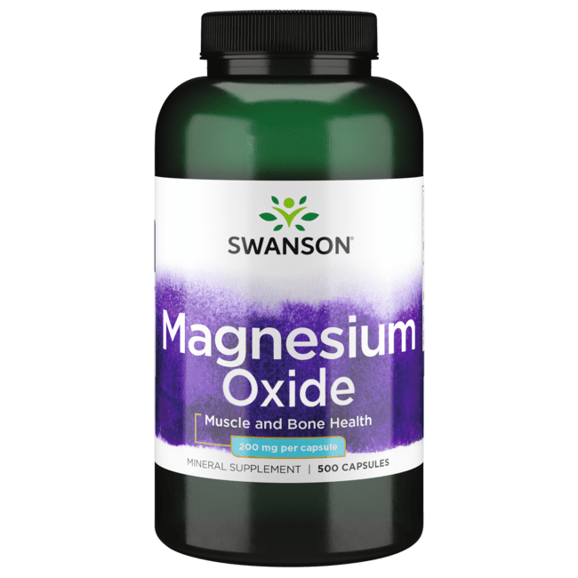 Swanson Magnesium 200 mg 500 Capsules