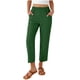 thumbnail image 2 of Pincandy Women's Solid Color Elastic Waist Pockets Linen Blend 9-Point Pants, Casual & Daily Wear, 2 of 7