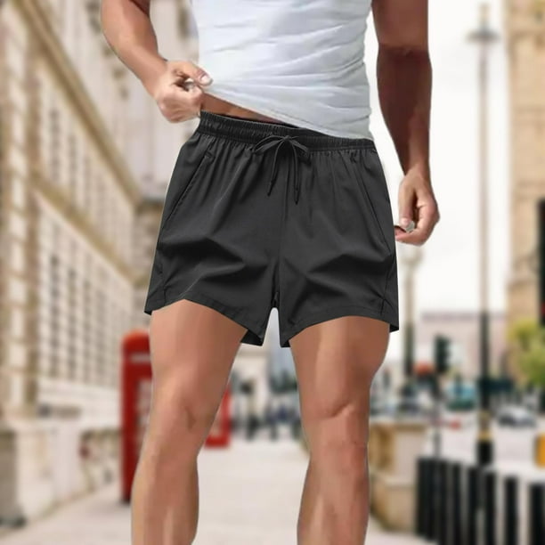 Pantalones cortos deportivos unisex suaves e informales con cordón para entrenamiento en gimnasio, baloncesto y baloncesto. negro 3XL