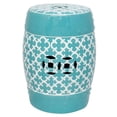 thumbnail image 2 of 18" Blue Moroccan Garden Stool, 2 of 7