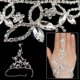 thumbnail image 4 of EeaseMX Cadena de mano de cristal para baile latino, pulsera de cristal de lujo, accesorios de joyería para boda, 4 of 7
