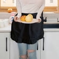 thumbnail image 6 of Jiibva Ruffled Maid Apron Black Waitress Apron Adjustable Half Apron Maid Costume Accessory for Restaurant Hotel Coffee Shop, 6 of 7