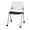 White Back, Black Seat, variant on KFI Studios KOOL Armless Stacking Chair with Casters, White Back, Light Gray Seat