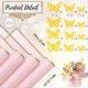 thumbnail image 4 of 20 Hojas de Papel de Regalo de Flores con Borde Dorado y 48 Pegatinas de Mariposa Doradas 3D, Ramo de Floristería, Manualidades DIY, 4 of 5