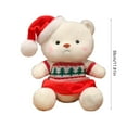 thumbnail image 3 of WEGFTDUOP Christmas Jointed Bear Doll - White Cotton Plush Toy, 30x25x15cm, Sleeping Pose, Festive Gift & Home Decor (0.57lb), 3 of 6