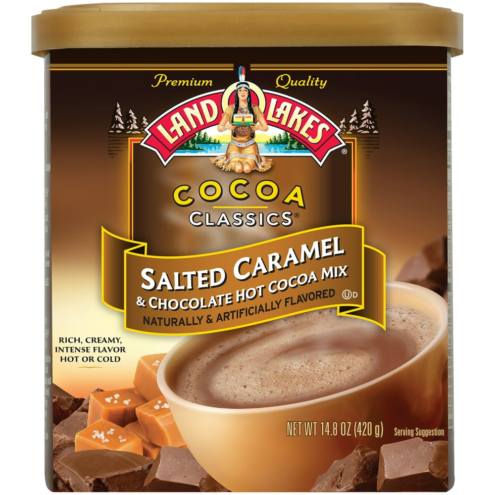 Land O Lakes, Salted Caramel Flavored Hot Cocoa Mix, 14.8 Oz Canister