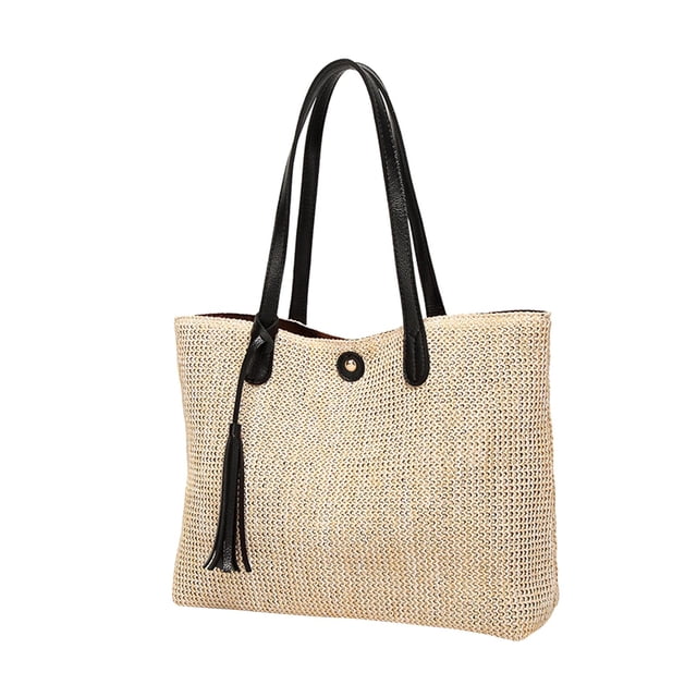Bolso de hombro para mujer, moderno, informal, con cierre de cremallera negro