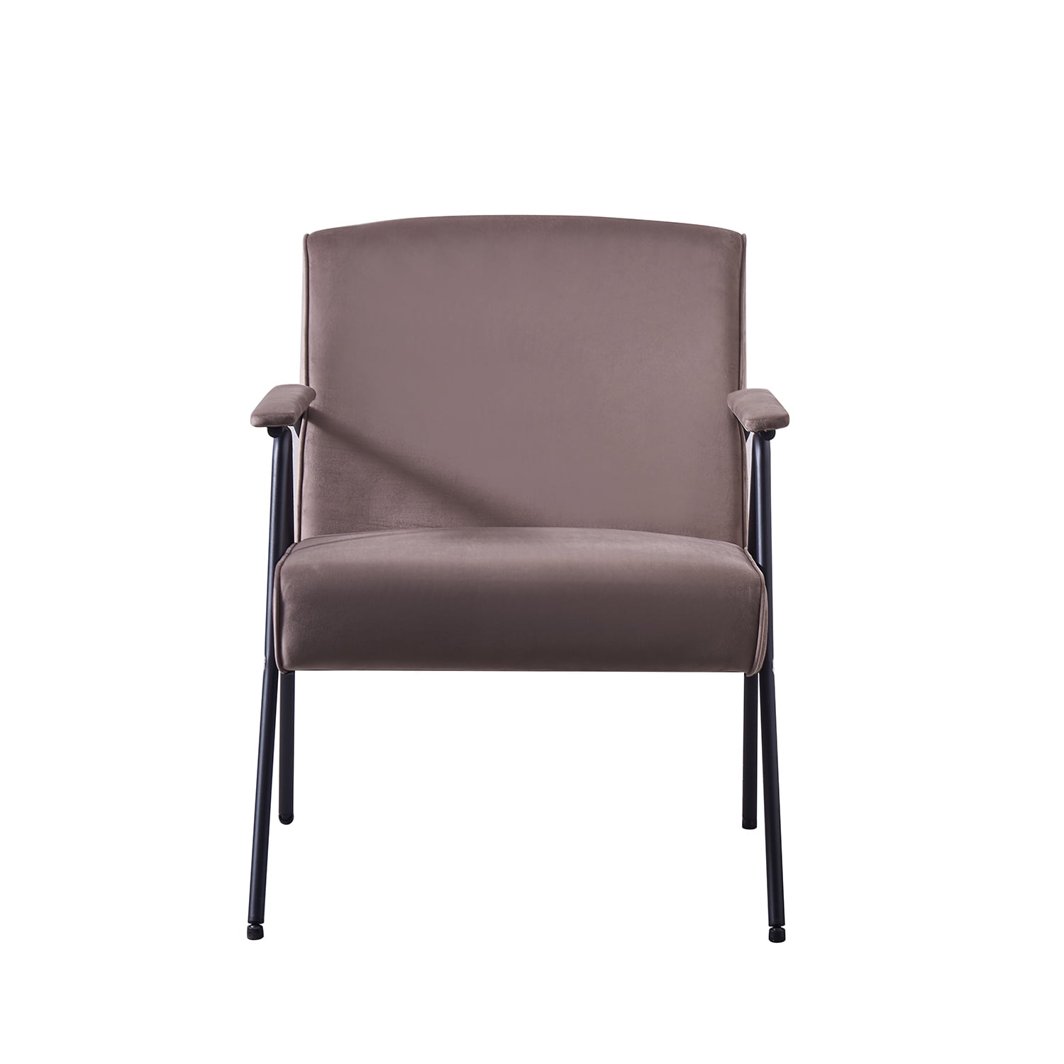 Kadyn Upholstered Recliner, Textile Metal Frame Recliner with Arm, Cloth Leisure Single Accent Chair for Living Room, Brown