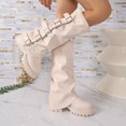 thumbnail image 6 of Willtoo Boots for Women Multi-Buckle Slouchy Mid Calf Platform Boots, Faux Leather Ruched Lug Sole Chunky Heel Walking Shoes, Round Toe Fashion Fall Winter Boots, 6 of 6