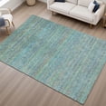 thumbnail image 6 of Addison Rugs Mayfield Premium Machine Washable Transitional Stripes Teal Rectangle Rug, 10' x 14', 6 of 6