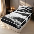 thumbnail image 3 of Erosebridal White Black Gray Zipper Full Size Comforter Sets with Fitted Sheet and 2 Pillowcases, Abstract Aesthetic Zipper Bedding Set, Black Reversible, 3 of 7