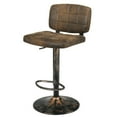 thumbnail image 6 of Gymax Set of 2 Adjustable Bar Stools Swivel Bar Chairs w/Backrest Retro Brown, 6 of 10